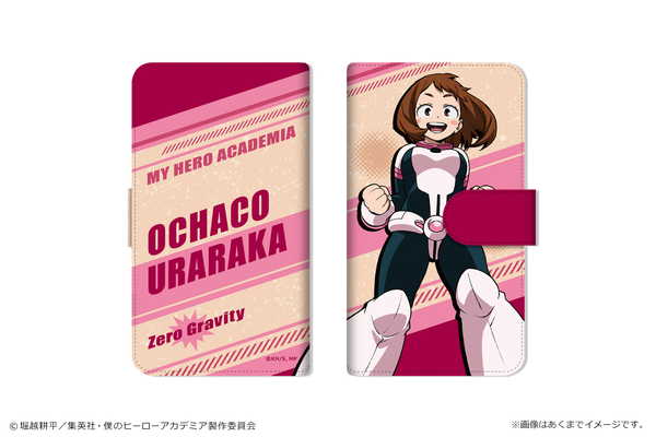 僕のヒーローアカデミア ダイアリースマホケース for マルチサイズ【M】 03 麗日お茶子