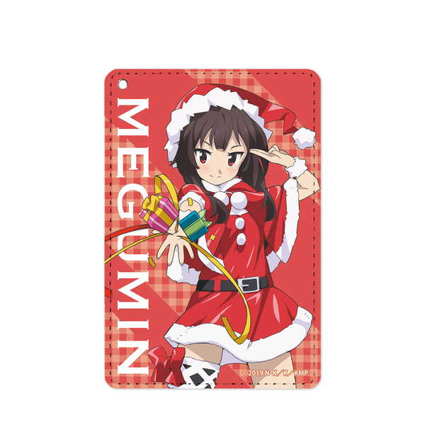 この素晴らしい世界に祝福を！紅伝説 1ポケットパスケース 描き下ろしイラスト めぐみん サンタver.