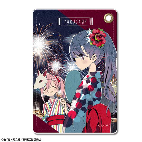 ゆるキャン△ レザーパスケース Ver.2 デザイン06 各務原なでしこ＆志摩リン【予約 再販 5月中旬 発売予定】