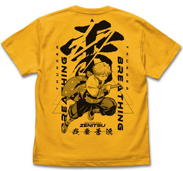 鬼滅の刃 Tシャツ 雷の呼吸 我妻善逸 GOLD-M【予約 再販 9月中旬 発売予定】のサムネイル
