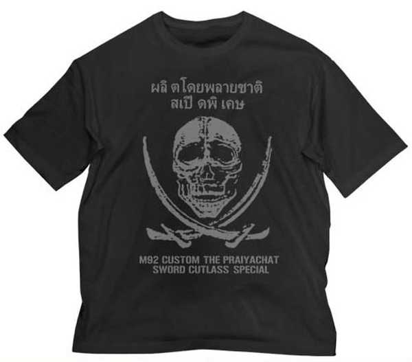 BLACK LAGOON ビッグシルエットTシャツ ソードカトラス スカル BLACK-XL【予約 再販 6月上旬 発売予定】