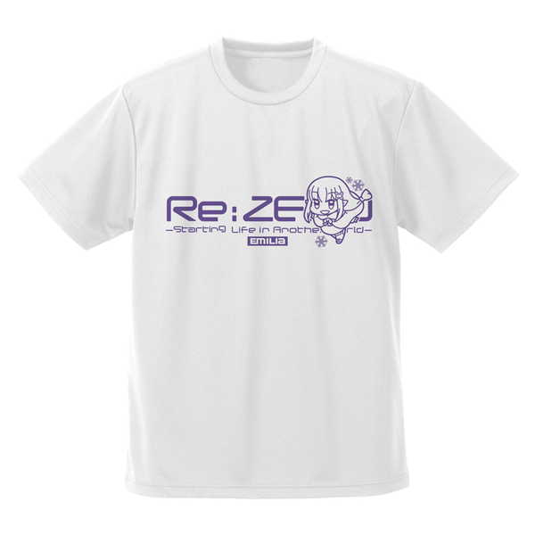 Re:ゼロから始める異世界生活 ドライTシャツ エミリア デフォルメVer. WHITE-M【予約 再販 6月中旬 発売予定】