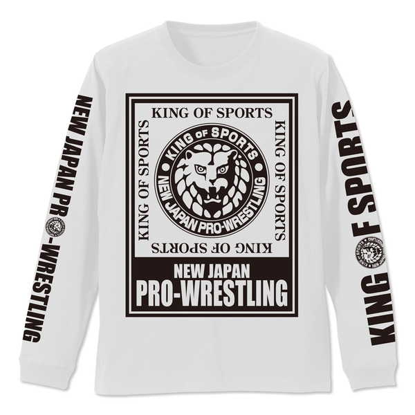 新日本プロレスリング ビッグシルエットロングスリーブTシャツ ライオンマーク WHITE-XL【予約 再販 7月下旬 発売予定】