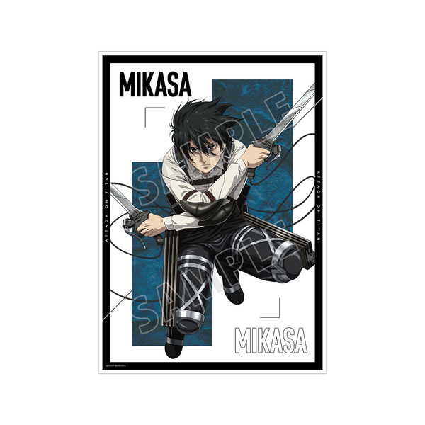 Anime Goods - 進撃の巨人 A3マット加工ポスター ミカサ【予約 再販 7月下旬 発売予定】