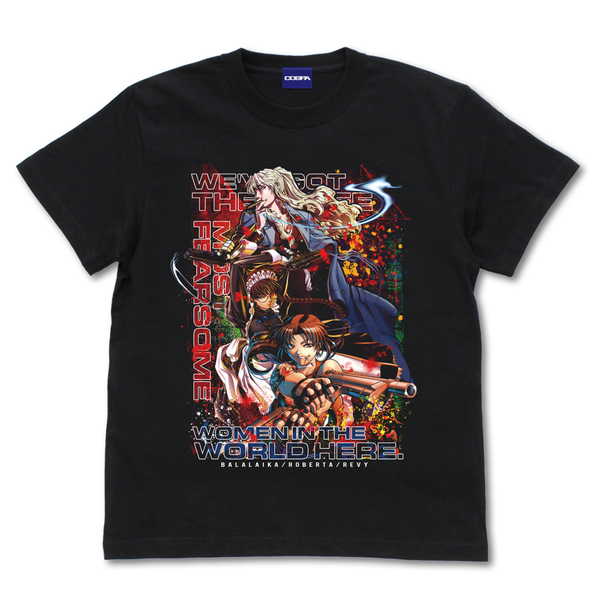 BLACK LAGOON 地球で一番おっかない女の上位三人のフルカラーTシャツ BLACK-M【予約 再販 12月上旬 発売予定】