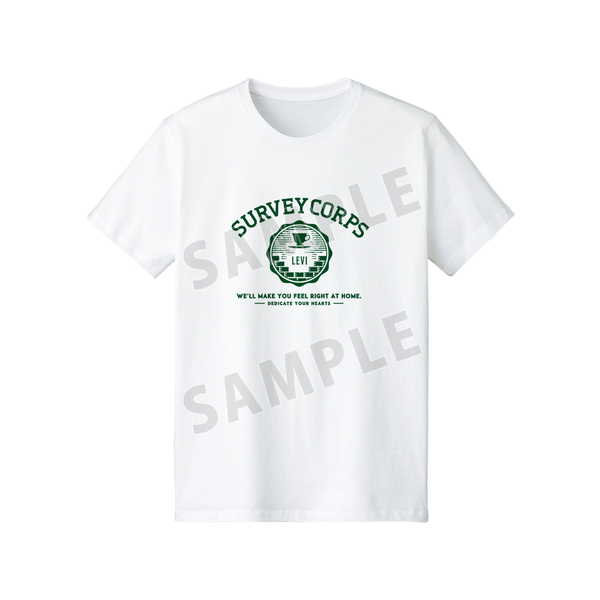 進撃の巨人 カレッジTシャツ リヴァイ メンズ Mサイズ【予約 再販 3月中旬 発売予定】