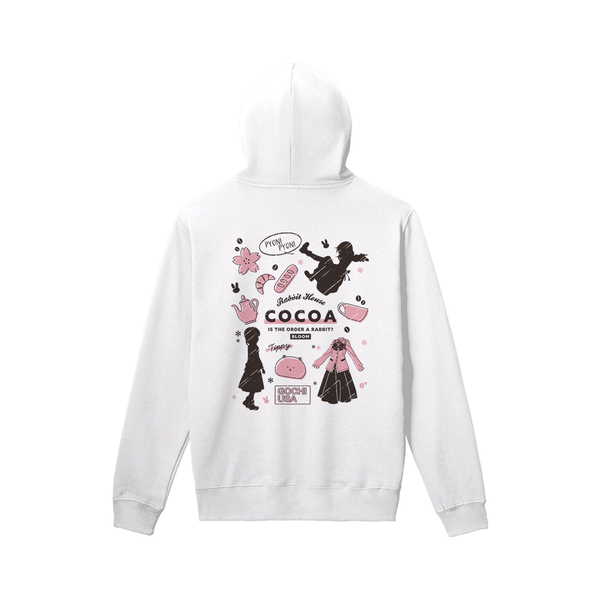 ご注文はうさぎですか？ BLOOM Ani-Sketch パーカー ココア メンズ XSサイズ【予約 再販 8月下旬 発売予定】