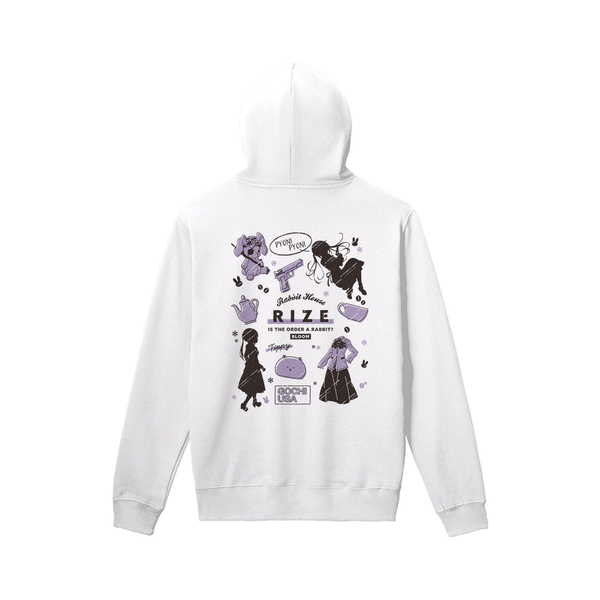 ご注文はうさぎですか？ BLOOM Ani-Sketch パーカー リゼ メンズ XSサイズ【予約 再販 8月下旬 発売予定】