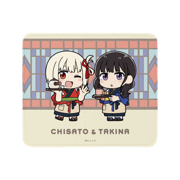 리콜리스 리코일 마우스 패드 그린 일어나 니시키 치다카&이노우에 타키나 Art by 황* 치비 캐릭터 ver.B[예약 재판매 11월 초순 발매 예정]