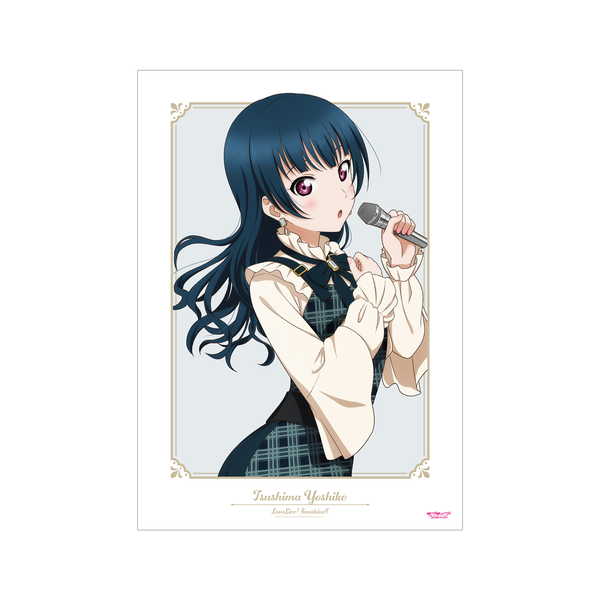 ラブライブ！サンシャイン!! 描き下ろし A3マット加工ポスター 津島善子 チェックワンピース衣装ver.【予約 再販 9月中旬 発売予定】