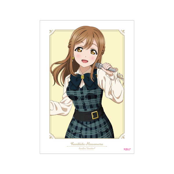 ラブライブ！サンシャイン!! 描き下ろし A3マット加工ポスター 国木田花丸 チェックワンピース衣装ver.【予約 再販 9月中旬 発売予定】