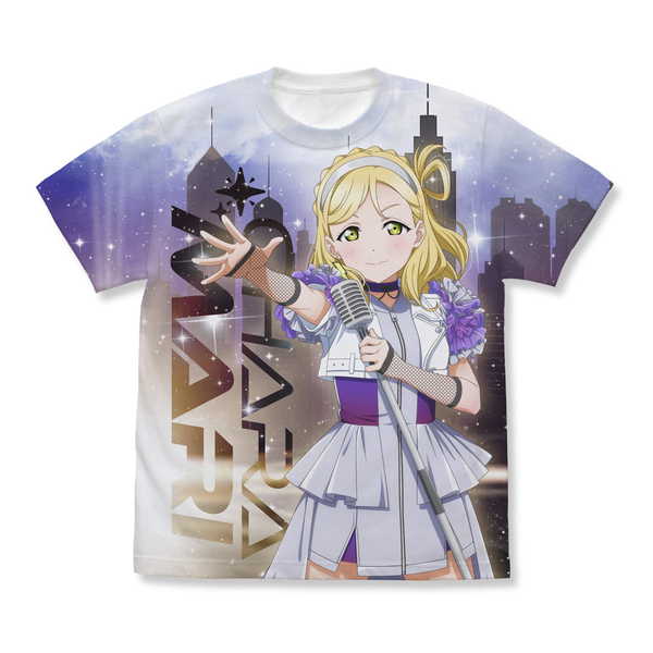 ラブライブ！サンシャイン フルグラフィックTシャツ 描き下ろし 小原鞠莉 ソロコンサートver. WHITE-S【予約 再販 9月下旬 発売予定】