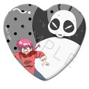 らんま1/2 ハート型缶バッジ J らんま&玄馬(パンダ)