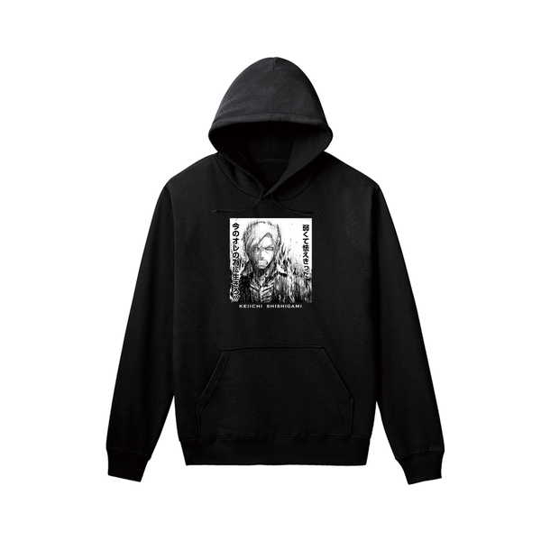 ジャンケットバンク パーカー 獅子神敬一 原作コマ メンズ Lサイズ【予約 再販 2月中旬 発売予定】