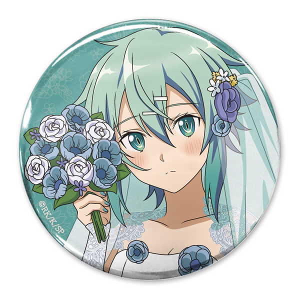 ソードアート・オンライン 65mm缶バッジ 描き下ろし シノン ウェディングドレスVer.【予約 再販 6月下旬 発売予定】