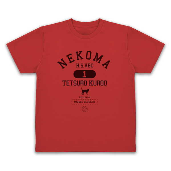 ハイキュー!! ドライTシャツ 黒尾鉄朗 カレッジ RED-XL【予約 再販 5月下旬 発売予定】