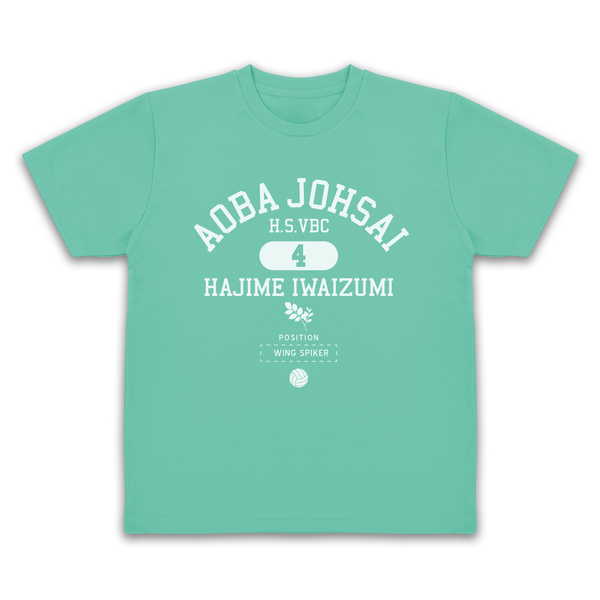 ハイキュー!! ドライTシャツ 岩泉一 カレッジ MINT GREEN-XL【予約 再販 5月下旬 発売予定】