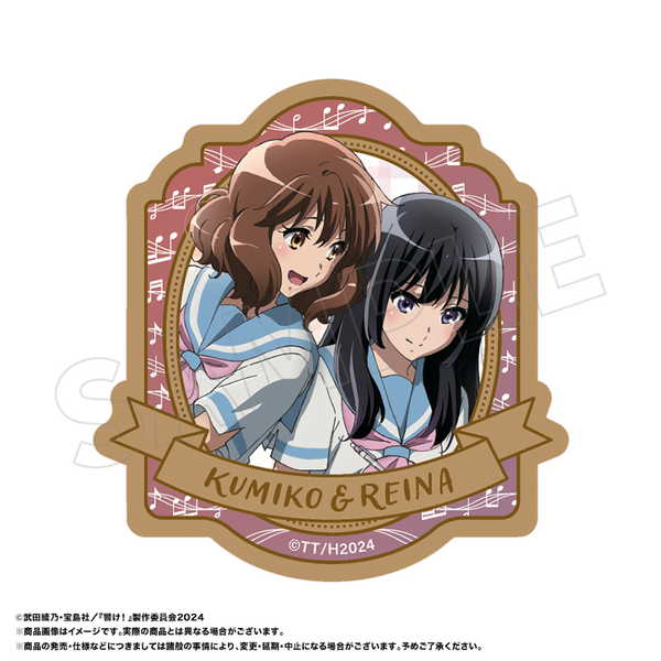 Anime Goods - 最終楽章 響け！ユーフォニアム 木製バッジ C 久美子＆麗奈（夏制服）【予約 再販 7月未定 発売予定】