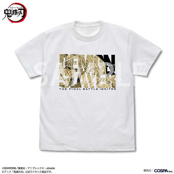 (s)鬼滅の刃 鬼殺隊士 我妻善逸 Tｼｬﾂ ﾎﾜｲﾄXL