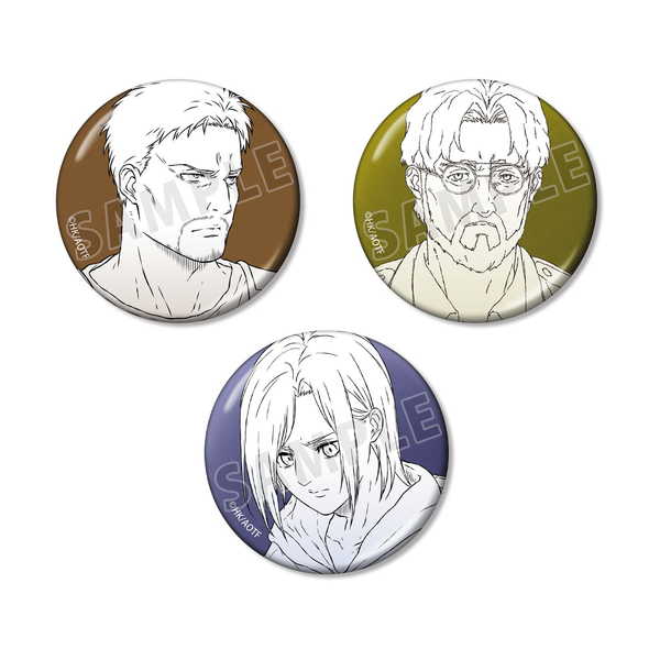 進撃の巨人 メタリック缶バッジ3個セット ライナー＆ジーク＆アニ【予約 07/下 発売予定】