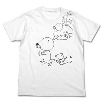 ぼのぼの Tシャツ ぼのぼの妄想 WHITE-XL【予約 再販 8月上旬 発売予定】