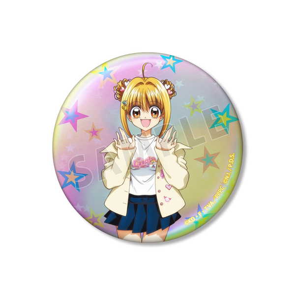 ぴちぴちピッチ ANGEL BLUEコラボ 75mmオーロラ缶バッジ 描き下ろし 七海るちあ ver.B【予約 08/下 発売予定】