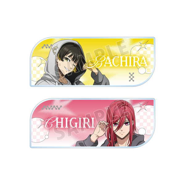 ブルーロック アクリルネームプレート2個セット 描き下ろし 蜂楽廻＆千切豹馬 モノトーンストリートファッションver.