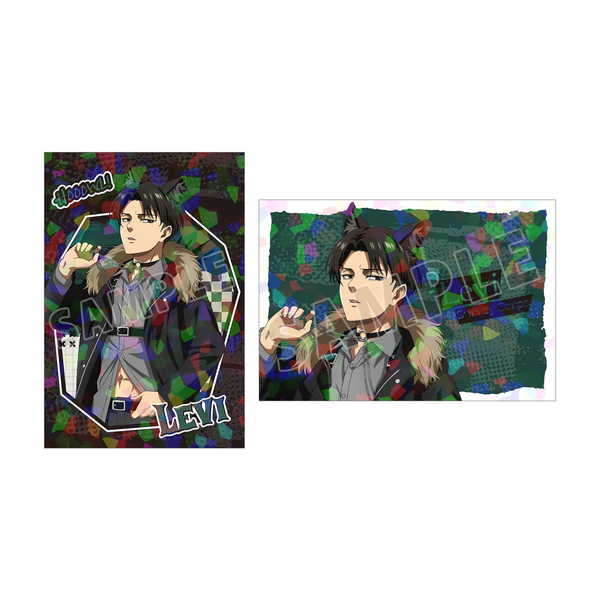 Attack Titan Set of 2 hologram postcards featuring a newly drawn illustration of Levi in ​​his werewolf form. [Pre-order, scheduled for release in early December]