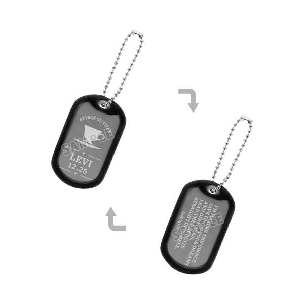 Attack Titan Motif & Dialogue Dog Tag: Levi [Pre-order, Release Date: Early December]
