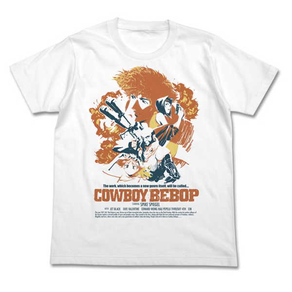 カウボーイビバップ Tシャツ ポスターアートVer. WHITE-L【予約 再販 4月中旬 発売予定】