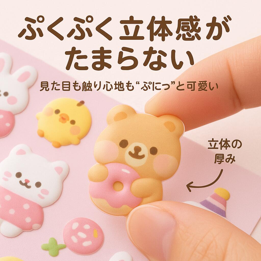 【シールセット 4枚 8枚 12枚】新発売 ぷにぷにお尻 数量限定 ぷにぷにアニマルステッカー 立体3D PPシール シール 3Dシール お尻シール セット ぷっくりシール キャラクター風 スマホ手帳デコ 全4種 癒し系 デコシールPPアニマル ぷにぷに3D ステッカー otskr-10000390 オツカレ サンプル画像2