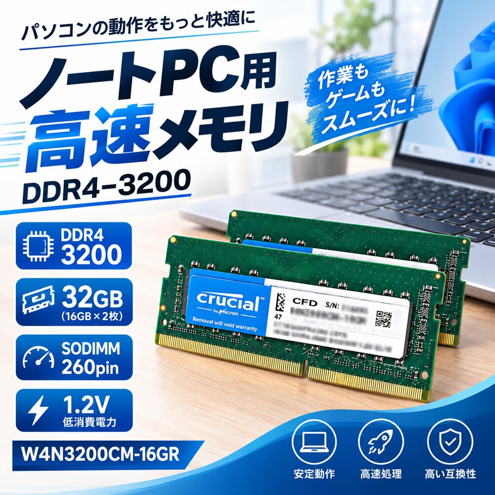 動作確認済CrucialDDR4 32GB 1枚ノートPC用メモリ3200MHz 楽天市場】32gb crucial ddr4ノートpc用 メモリの通販