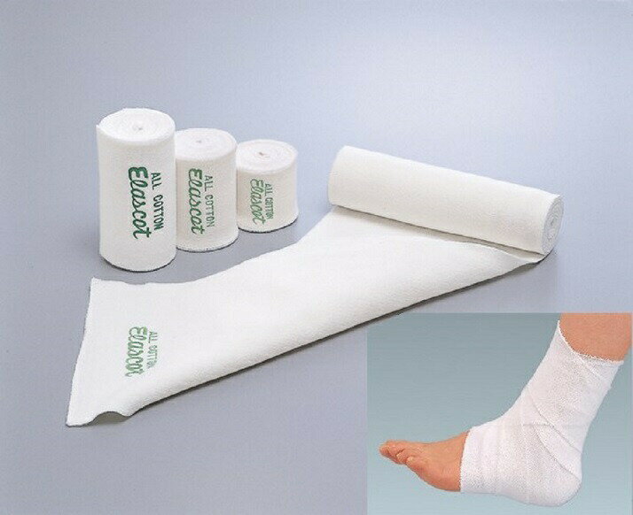 【アルケア】エラスコット 施設関連 メディカルケア 介護 強撚加工 弾力性 固定 綿100％ 吸湿性 包帯 サポーター 保護 守る 940085