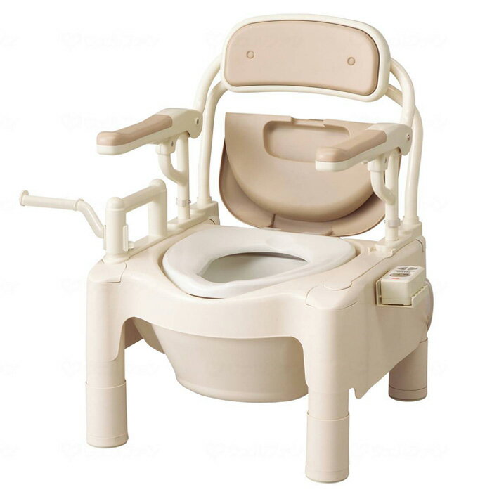 FX-CP はねあげ暖房・快適脱臭トランスファ・キャスター付ベージュ アロン化成 870116 介護用品 ポータブルトイレ