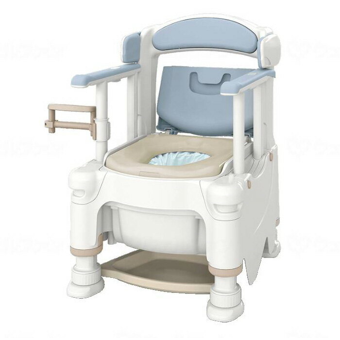 ポータブルトイレ FX-30 らくゾウくん 自動ラップ ミストブルー 暖房・脱臭 アロン化成 532-979 介護用品 暖房便座 脱臭機能付