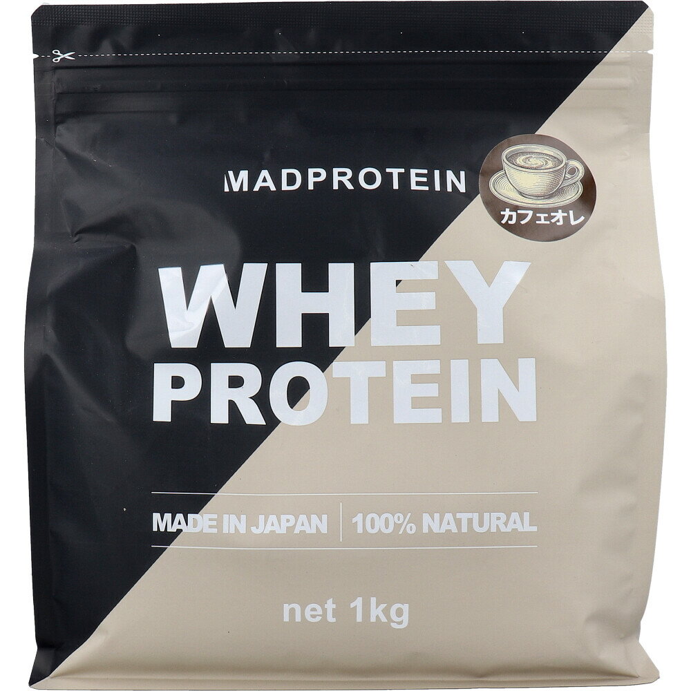 MADPROTEIN ホエイプロテイン 1kg カフェオレ ナチュラルバナナ 塩バニラ ナチュラルストロベリー 抹茶..