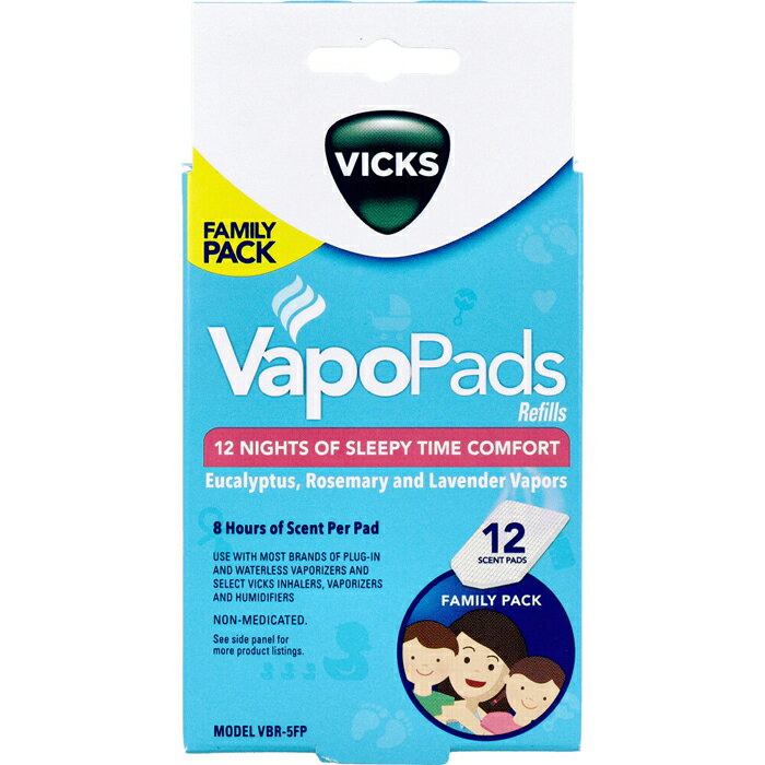 VICKS ヴィックス 加湿器 V750・VWM845J用 芳香パッド ローズマリー ラベンダー VBR-5FP 12枚入 乾燥対策
