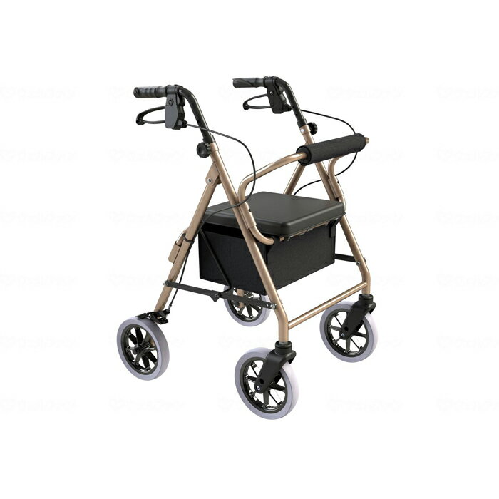 【マスク一箱プレゼント中♪】歩行車 ハッピー3 カシミヤベージュメタリック ブルーメタリック 竹虎 自立折りたたみ式 介護用品 軽量8.2kg リハビリ 移動 ...