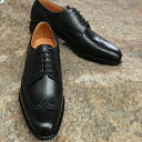 ダイナイトソール仕様高級紳士靴（雨天/スリップ・転倒/滑り止め/ラバーソール）大塚製靴/OTSUKA M-5(オーツカ M-5)　紳士靴M5-314 ダイナイトソール外羽根フルブローグブラック革靴(メダリオン・ブローギング)