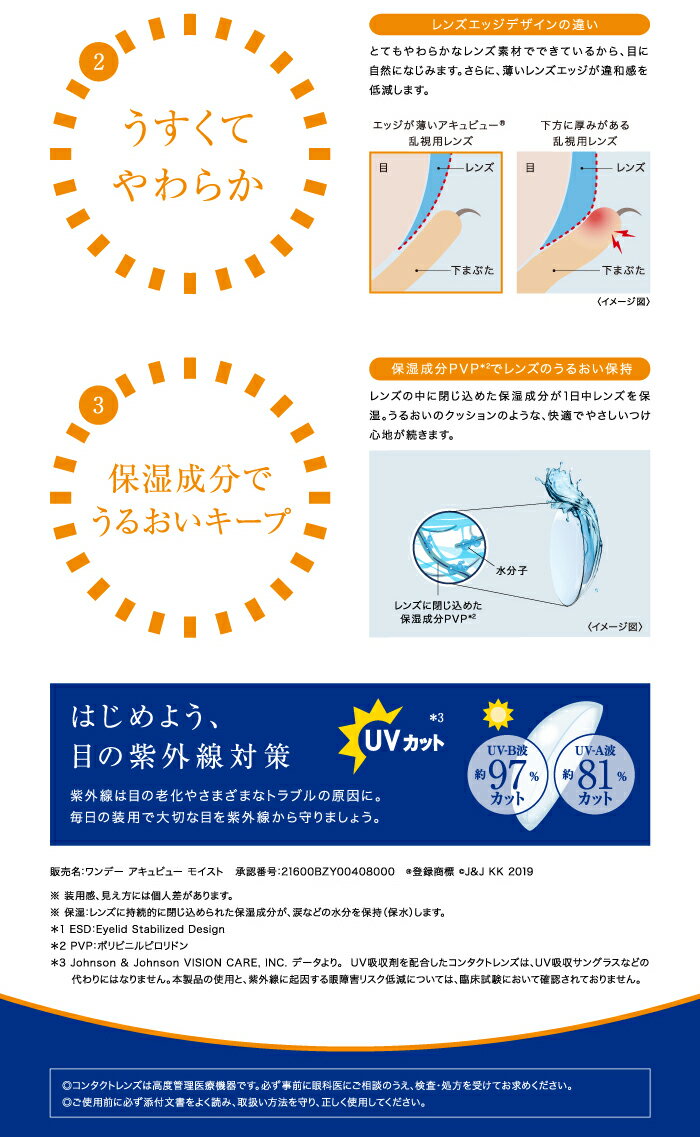 【処方箋提出必須】ジョンソン・エンド・ジョンソンワンデーアキュビューモイスト乱視用6箱1箱30枚入