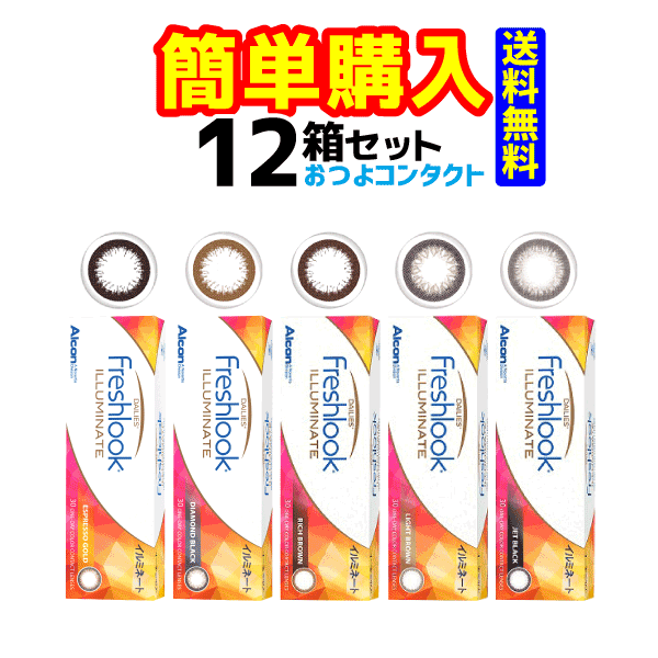 日本アルコン　フレッシュルックイルミネート　12箱セット　1箱30枚入　1日使い捨てサークルコンタクトレンズ・高度管理医療機器　日本全国送料無料