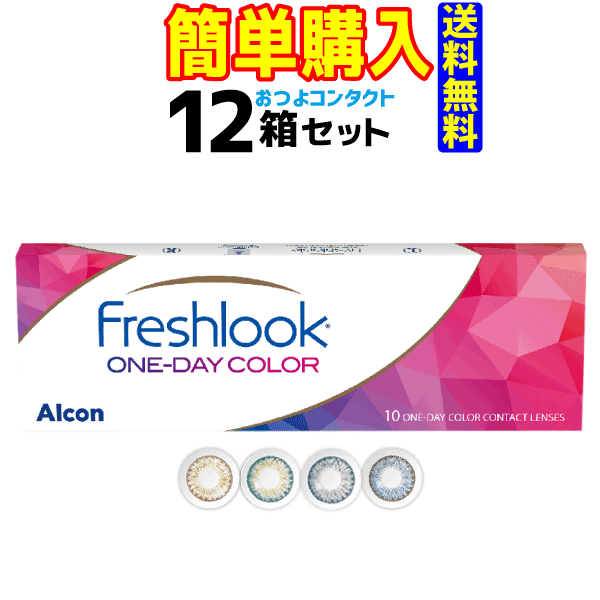 日本アルコン　フレッシュルック デイリーズ カラー　12箱セット　1箱10枚入　1日使い捨てカラーコンタ..