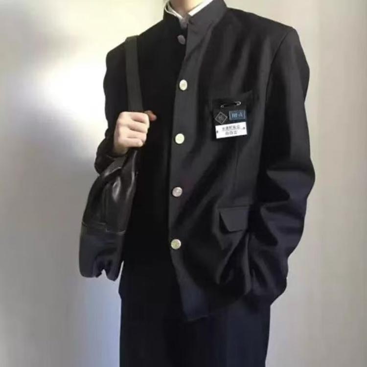 学生服 詰襟 ブレザー 上下セット ジャケット ズボン 学ラン メンズ 上着 ジュニア ボーイズ スラックス ラウンド襟 卒業式 男子 スクール 制服 ウエストゴム 高校生 中学生 通学 学生服 学生服 入学式 丸洗い コスプレ衣装 仮装 黒