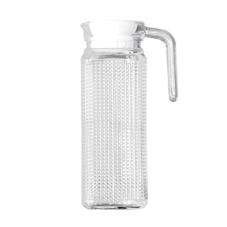 茶 ガラスの冷水ジャグ ピッチャー 耐熱容器 大容量 お冷 ピッチャー 耐久性のある ティーポット ガラ..