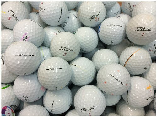 【5％OFFクーポン＆送料無料】 タイトリスト Titleist PROV1x 2017年モデル ホワイト C級 ロストボール ゴルフボール 【中古】 40球セット