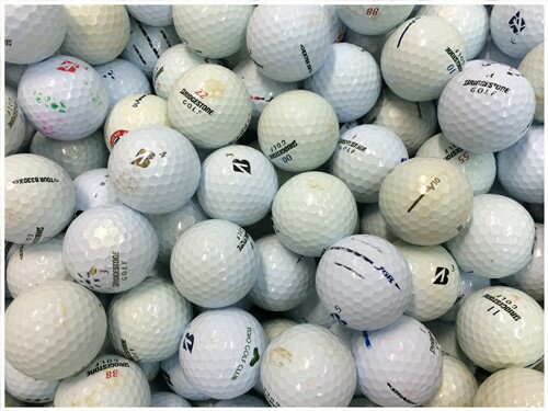 ブリヂストン BRIDGESTONE シリーズ混合 ホワイト R級 ロストボール ゴルフボール 【中古】 1球バラ売りのサムネイル