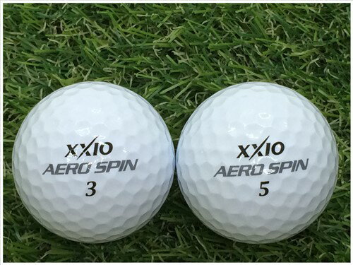 【5％OFFクーポン】 ゼクシオ XXIO AERO SPIN 2013年モデル ホワイト B級 ロストボール ゴルフボール 【中古】 1球バラ売り