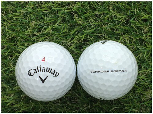 【5％OFFクーポン】 キャロウェイ Callaway CHROME・SOFT X 2017年モデル ホワイト M級 ロストボール ゴルフボール 【中古】 1球バラ売り