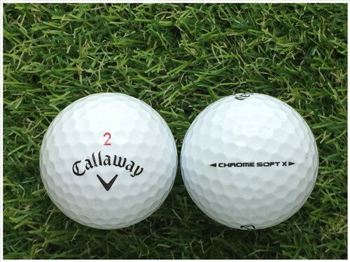 【5％OFFクーポン】 キャロウェイ Callaway CHROME・SOFT X 2018年モデル ホワイト B級 ロストボール ゴルフボール 【中古】 1球バラ売り