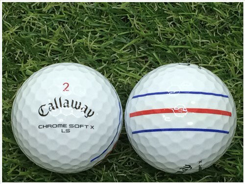 キャロウェイ Callaway CHROME SOFT X LS 2021年モデル トリプルトラック ホワイト C級 ロストボール ゴルフボール 【中古】 1球バラ売り